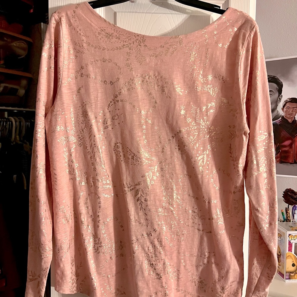 Pink w/ Gold Detail Top